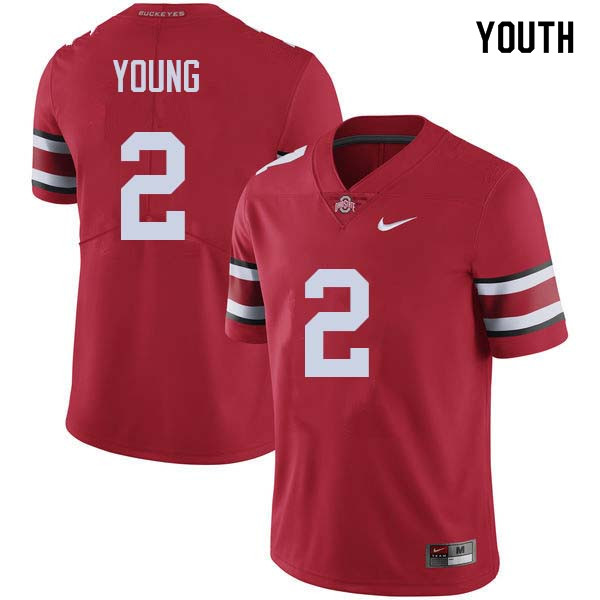 Ohio State Buckeyes Chase Young Youth #2 Red Authentic Stitched College Football Jersey